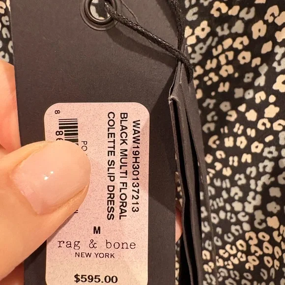 rag & bone Black Multi Floral Print Colette Slip Dress - Picture 10 of 12